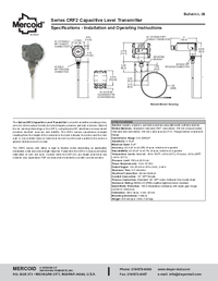 Thumbnail of document Manual - CRF2 Capacitive Level Transmitter